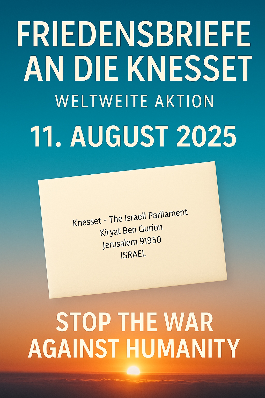 Friedensbrief an die Knesset